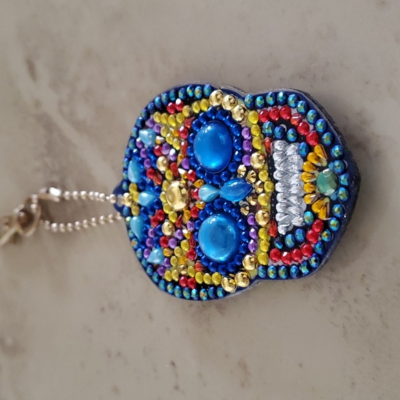 Jeweled Skull Keychain/Bag Charm nwot - Picture 2 of 4